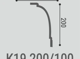 Карниз Bello Deco XPS K 19 200х100х2000 мм